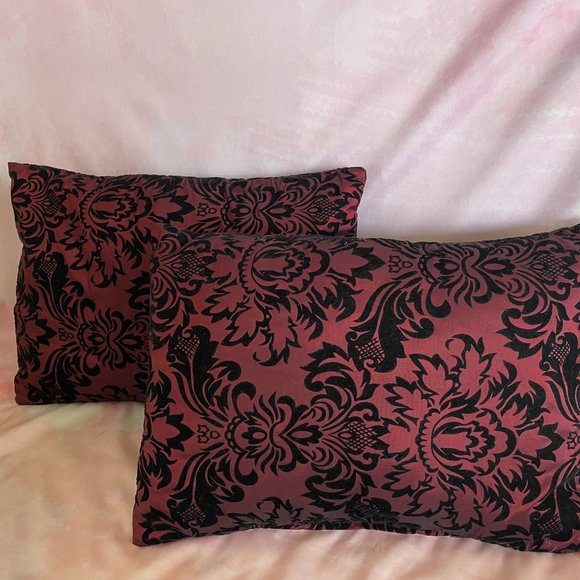 Wine & Black Decorative Pillows - Picture 2 of 4